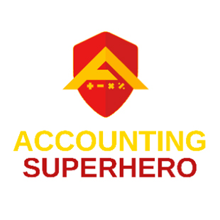 accounting superhero logo